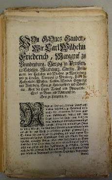 Privileg zur Errichtung der reformierten Gemeinde Bendorf vom 23. August 1747
