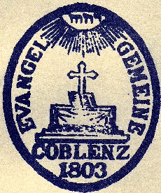 Erstes Siegel der Evangelischen Kirchengemeinde Koblenz, gegründet 1803